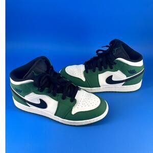 Air Jordan 1 Mid Pine Green GS BQ6931-301 Youth Size 6.5y